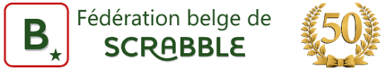 Logo fédération belge de Scrabble (50 ans)